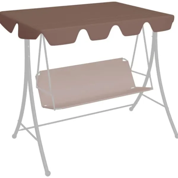 Telte & Lysthuse^Baldakin til havegynge 150/130x105/70 cm brun - Baldakin - Baldakiner - Home & Living