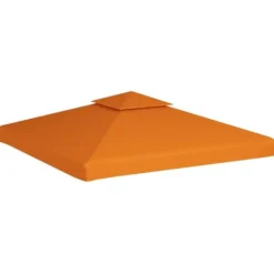 Best Baldakin til havepavillon 3x3 m - Sol- og regnbeskyttelse | Farve: Orange | Størrelse: 310 g/m² Telte & Lysthuse