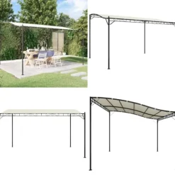 Hot Baldakin 4x3 m 180 g/m² stof og stål cremefarvet - Baldakin - Baldakiner - Home & Living Buer, Spalier, Lysthuse Uden Tag