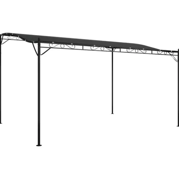 Hot Baldakin 4x3 m - Vandafvisende polyester med stålstel | Farve: Antracitgrå | 180 g/m² Telte & Lysthuse