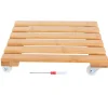 Sale bambus flytbar potteplante blomsterhylde opbevaringsstativ bakke med hjul til udendørs terrassehave Plantestativer