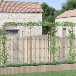 Buer, Spalier, Lysthuse Uden Tag^Bambus pergola - Stabil havebue | Størrelse: 385x40x205 cm
