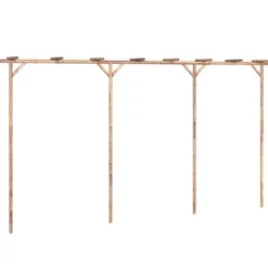 Buer, Spalier, Lysthuse Uden Tag^Bambus pergola - Stabil havebue | Størrelse: 385x40x205 cm