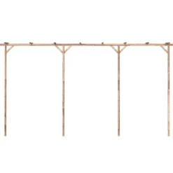 Buer, Spalier, Lysthuse Uden Tag^Bambus pergola - Stabil havebue | Størrelse: 385x40x205 cm