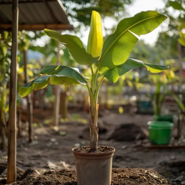 Hot Bananpalme - Musa basjoo - Højde 55-70cm - ⌀21cm Krukkeplanter Indendørs