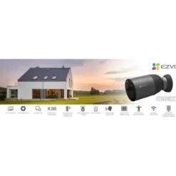 Outlet Batterikamera - EZVIZ - BC1C 4MP + solpanel - 8 måneders batterilevetid - Menneskedetektion - Nattesyn Sikkerhedsmonitorer & Videokameraer