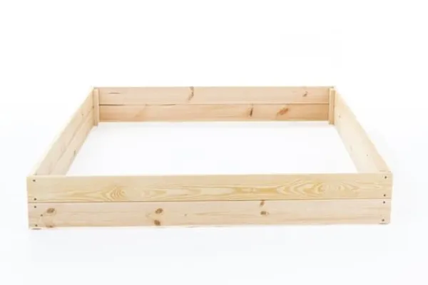 Sale Begynders Forhøjet Bed 80x80x20cm - Nem opsætning, Højkvalitets fyr, Inkluderer ukrudtsbarriere Plantningsbænke