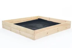 Sale Begynders Forhøjet Bed 80x80x20cm - Nem opsætning, Højkvalitets fyr, Inkluderer ukrudtsbarriere Plantningsbænke
