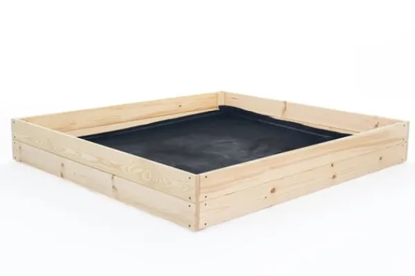 Sale Begynders Forhøjet Bed 80x80x20cm - Nem opsætning, Højkvalitets fyr, Inkluderer ukrudtsbarriere Plantningsbænke