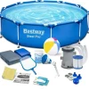 Viking Choice Pooler^Bestway - overjordisk pool - 305x76cm - komplet pool - blå