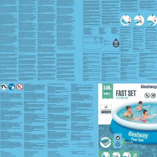 Sale Fast Set oppusteligt badebassin 366x76 cm rundt 57273 Pooler
