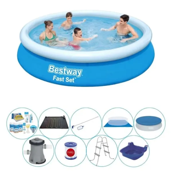 Bestway Pooler^Fast Set Rund 366x76 cm - Pool med tilbehør