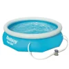 Pooler^Bestway Fast Set Swimming Pool 305 x 76 cm - Oppustelig kant | Farve: Blå
