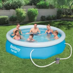 Pooler^Bestway Fast Set Swimming Pool 305 x 76 cm - Oppustelig kant | Farve: Blå
