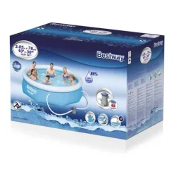 Pooler^Bestway Fast Set Swimming Pool 305 x 76 cm - Oppustelig kant | Farve: Blå