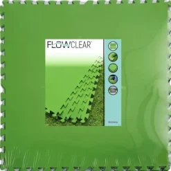 Pool- & Spatilbehør^Bestway Flowclear gulvbeskyttere 9 stk. 5,47 m² | Farve: Grøn