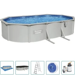 Bestway Pooler^Hydrium fritstående pool 610x360x120 cm oval