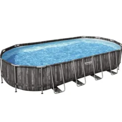 Discount Bestway ovalt swimmingpool 7,32x3,66x1,22 m - Havepool | Farve: Blå | Størrelse: 7,32x3,66x1,22 m Pooler