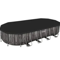 Discount Bestway ovalt swimmingpool 7,32x3,66x1,22 m - Havepool | Farve: Blå | Størrelse: 7,32x3,66x1,22 m Pooler