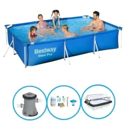 Hot Pool Steel Pro - Inklusiv tilbehør - 300x201x66 cm Pooler