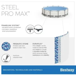 Bestway Pooler^Pool Steel Pro MAX - Poolpakke - 366x76 cm
