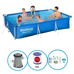 New Pool Steel Pro 300x201x66 cm - Med tilbehør Pooler