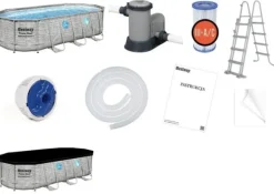 Viking Choice Pooler^Bestway Power Steel Swim Vista Series II Familiepool med Sikkerhedsvinduer, 549x274x122cm