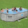 Pooler^Bestway Power Steel swimmingpoolsæt - Inkl. filterpumpe | Størrelse: 488x305x107 cm