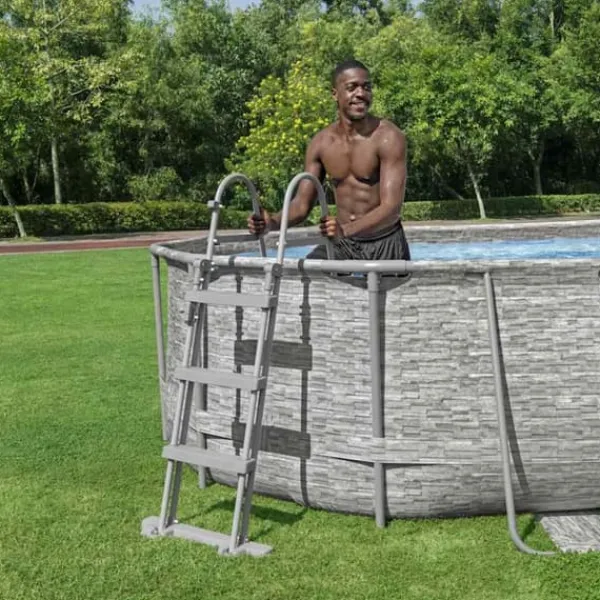 Pooler^Bestway Power Steel swimmingpoolsæt - Inkl. filterpumpe | Størrelse: 488x305x107 cm