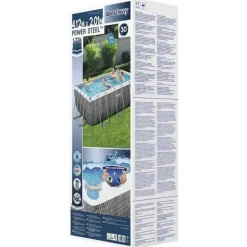 New Power Steel swimmingpoolsæt rektangulær 412x201x122 cm Pooler