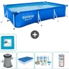 Best Rectangular Steel Pro Swimming Pool - 300 x 201 x 66 cm - Blå - Inklusive Tilbehør CB12 Pooler