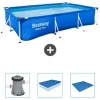 Sale Rectangular Steel Pro Swimming Pool - 300 x 201 x 66 cm - Blå - Inkluderet tilbehør CB40 Pooler