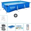 Bestway Pooler^Rectangular Steel Pro Swimming Pool - 300 x 201 x 66 cm - Blå - Inklusive Tilbehør CB14
