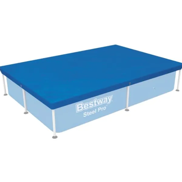 Best Rectangular Steel Pro Swimming Pool - 221 x 150 x 43 cm - Blå - Inkluderet tilbehør CB1 Pooler