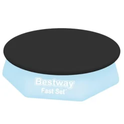 Round Oppustelig Fast Set Swimming Pool - 244 x 61 cm - Blå - Inklusive Tilbehør CB51 Pooler