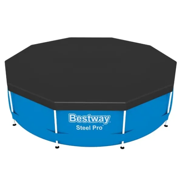 Bestway Pooler^Round Oppustelig Fast Set Swimming Pool - 305 x 66 cm - Blå - Inklusive Tilbehør CB13
