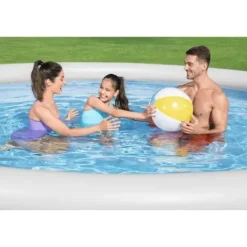 Outlet självbärande poolkit ovanjord - Fast Set - 457 x 84 cm - Rund (Levereras med pump och filtreringspatron) Pooler