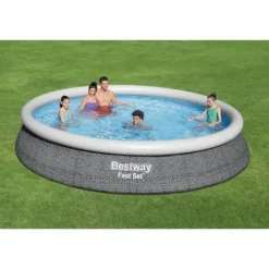 Outlet självbärande poolkit ovanjord - Fast Set - 457 x 84 cm - Rund (Levereras med pump och filtreringspatron) Pooler