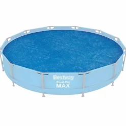New Bestway solopvarmet poolovertræk Flowclear 356 cm | Farve: Blå | Størrelse: 356 cm Pool- & Spatilbehør