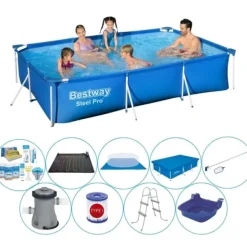 Hot Steel Pro Rectangular 300x201x66 cm - Pool med tilbehør Pooler