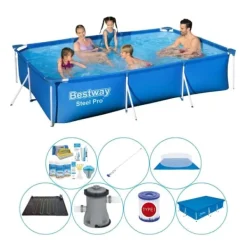 Sale Steel Pro Rectangular 300x201x66 cm - Blå - Pool plus tilbehør Pooler