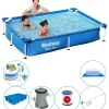 Outlet Steel Pro Rectangular 221x150x43 cm - Blå - Pool plus tilbehør Pooler