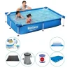 Sale Steel Pro Rectangular 221x150x43 cm - Blå - Pool tilbud Pooler