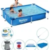 Clearance Steel Pro Rectangular 221x150x43 cm - Blå - Pool combo tilbud Pooler