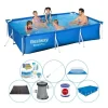 Discount Steel Pro Rektangulær 300x201x66 cm - Blå - Deluxe Pooler