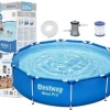 Online Bestway Steel Pro Rundt Ramme Pool Sæt, 305x76 cm, Inkluderer Pumpe & Filter, Holdbart & Nem Opsætning Pooler