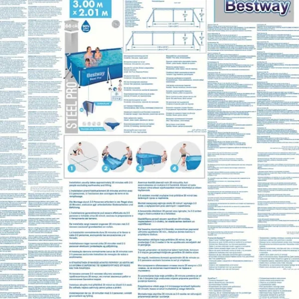 Bestway Pooler^Steel Pro swimmingpool 300x201x66 cm