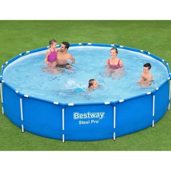 Pooler^Bestway Steel Pro swimmingpool - 396x84 cm | Farve: Blå