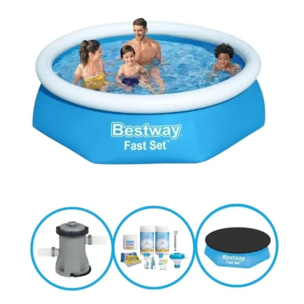 Bestway Pooler^Swimming Pool Fast Set - Swimming Pool Pakke - 244x61 cm