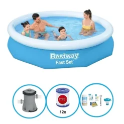Bestway Pooler^Swimming Pool Fast Sæt 305x66 cm - Swimming Pool Bundle